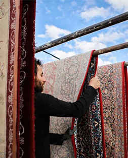 خشک کردن قالی در قالیشویی ولیعصر